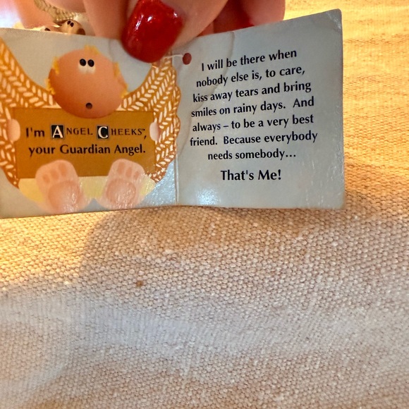 Adorable Angel Cheeks Figurines with Gold Wings - Picture 11 of 12